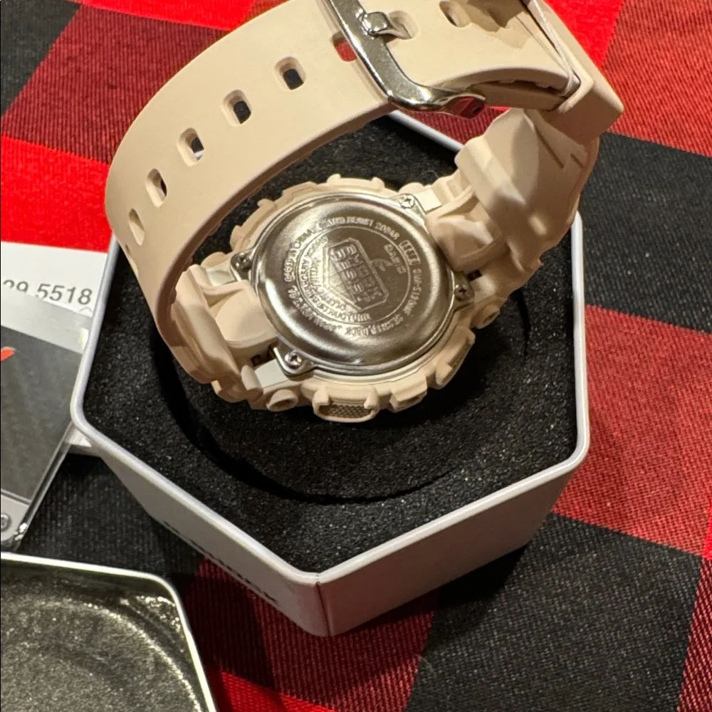 Women's G Shock 5518 Analog-Digital Blush S Peach Resin Strap Watch